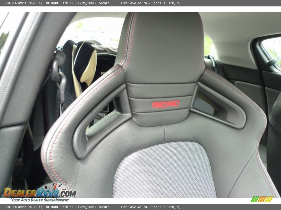 2009 Mazda RX-8 R3 Brilliant Black / R3 Gray/Black Recaro Photo #30