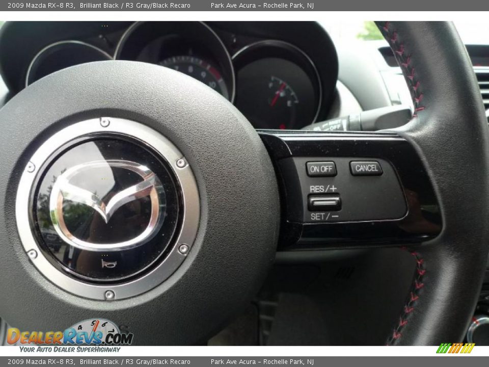 2009 Mazda RX-8 R3 Brilliant Black / R3 Gray/Black Recaro Photo #35