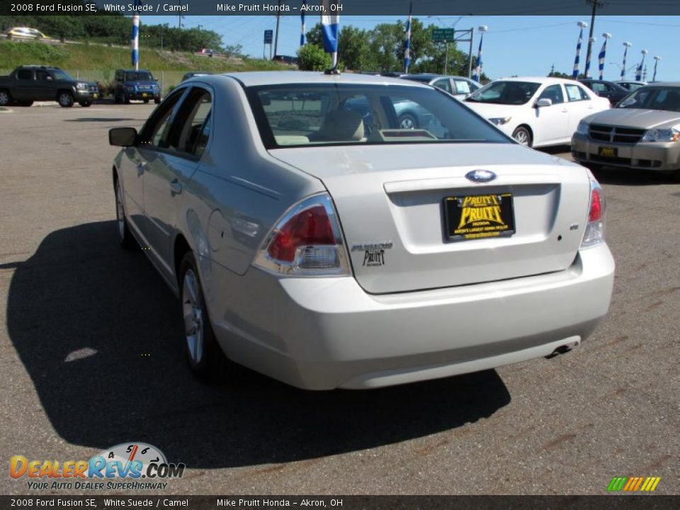 2008 Ford Fusion SE White Suede / Camel Photo #2