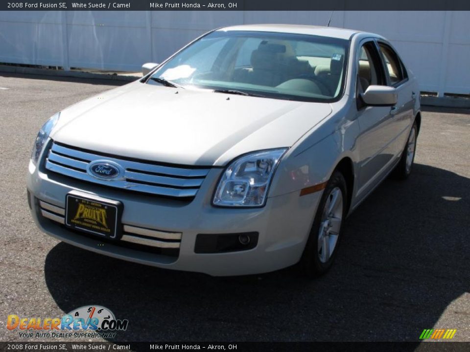 2008 Ford Fusion SE White Suede / Camel Photo #3