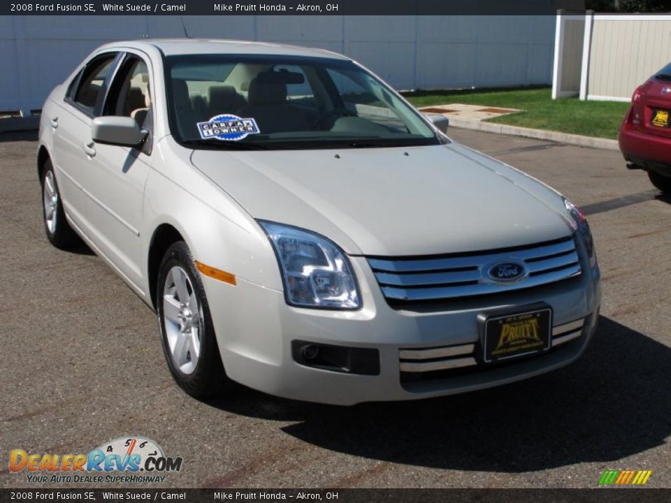 2008 Ford Fusion SE White Suede / Camel Photo #5