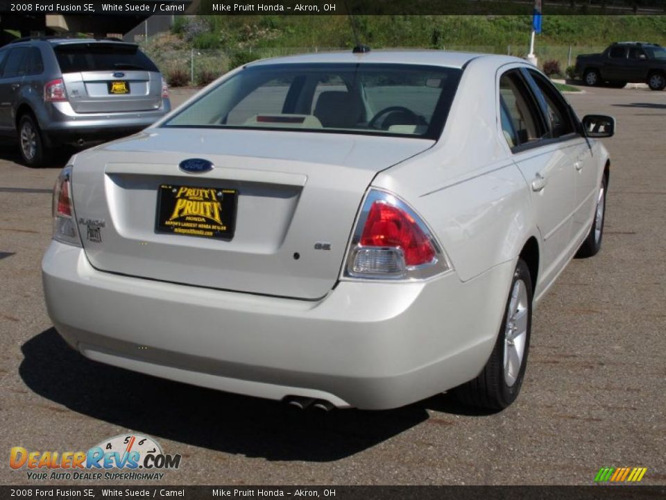 2008 Ford Fusion SE White Suede / Camel Photo #7