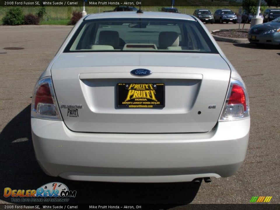 2008 Ford Fusion SE White Suede / Camel Photo #8