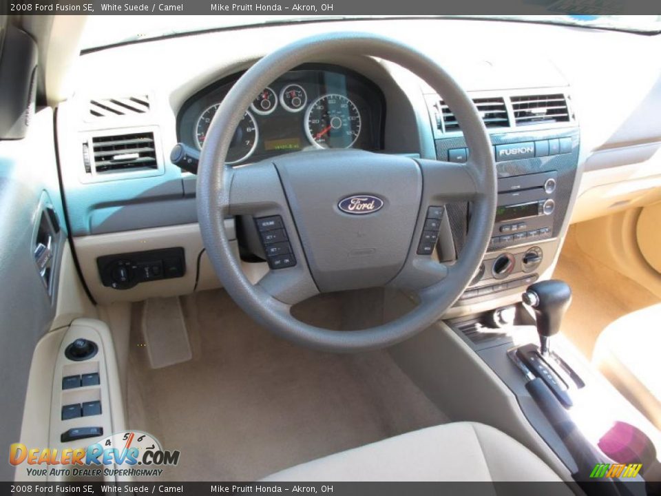 2008 Ford Fusion SE White Suede / Camel Photo #15