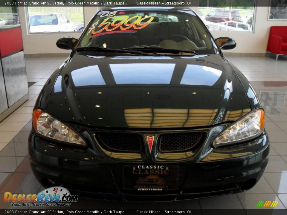 2003 Pontiac Grand Am SE Sedan Polo Green Metallic / Dark Taupe Photo #10
