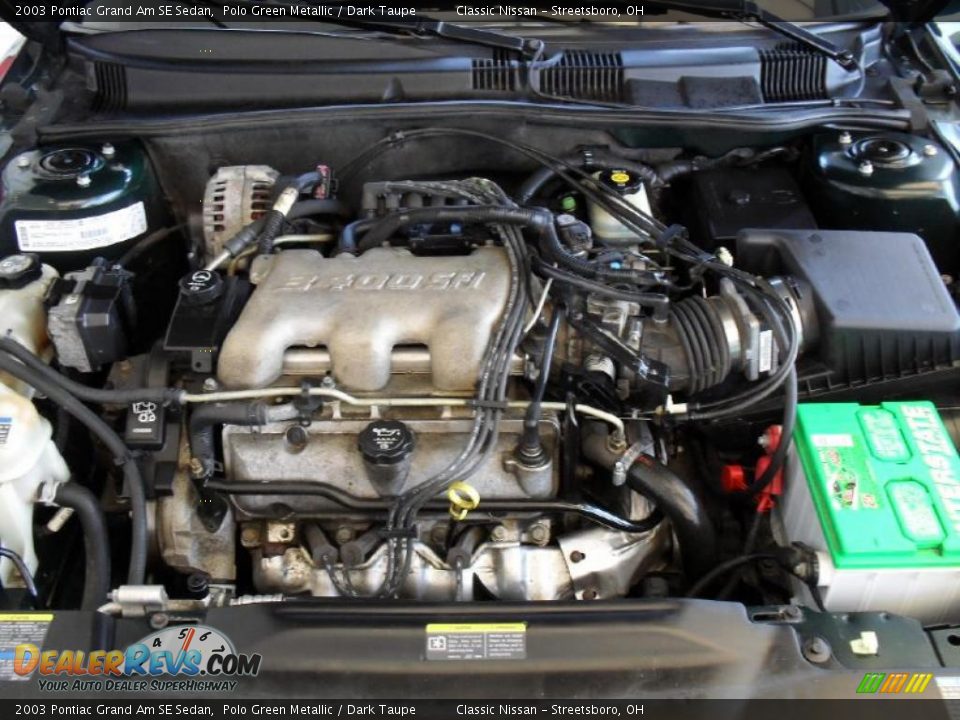 2003 Pontiac Grand Am SE Sedan Polo Green Metallic / Dark Taupe Photo #16