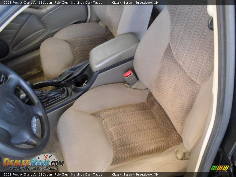 2003 Pontiac Grand Am SE Sedan Polo Green Metallic / Dark Taupe Photo #17