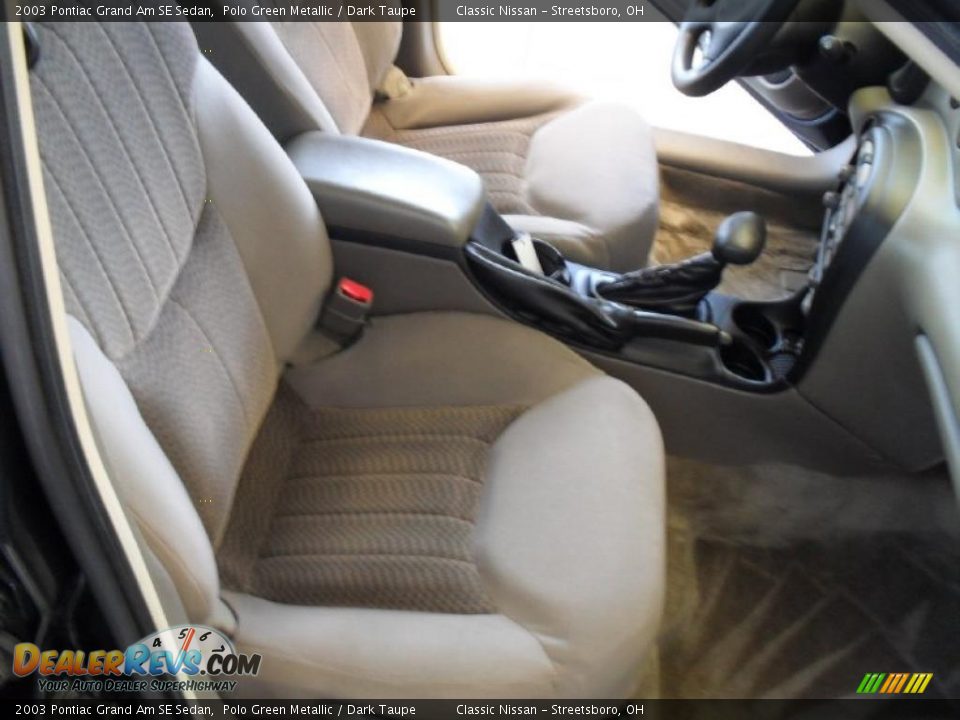 2003 Pontiac Grand Am SE Sedan Polo Green Metallic / Dark Taupe Photo #20