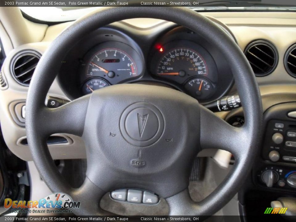 2003 Pontiac Grand Am SE Sedan Polo Green Metallic / Dark Taupe Photo #23
