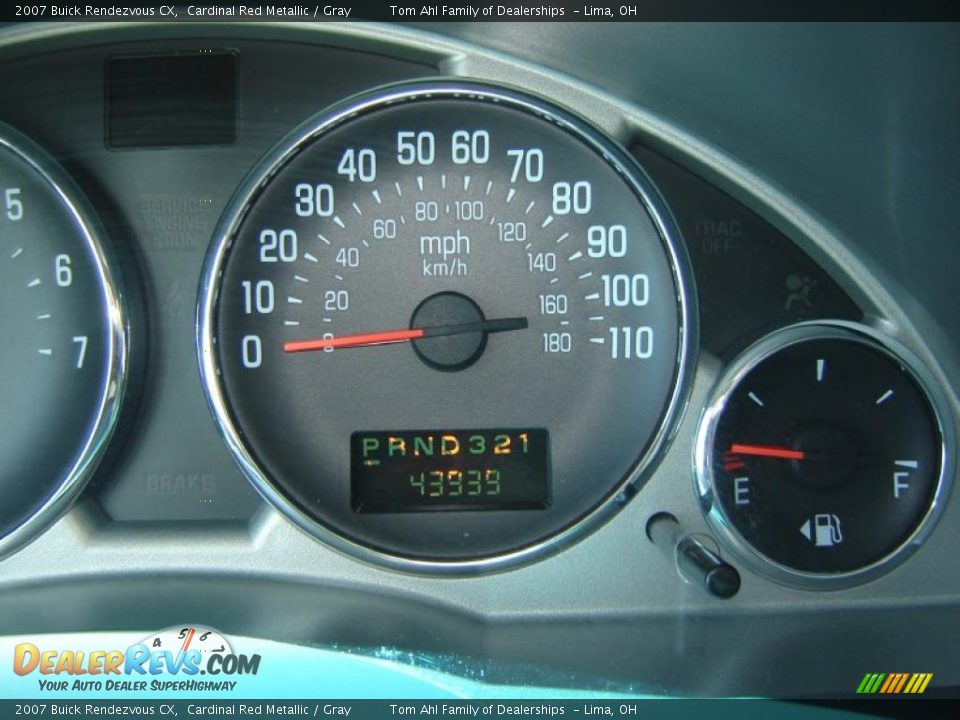 2007 Buick Rendezvous CX Cardinal Red Metallic / Gray Photo #15