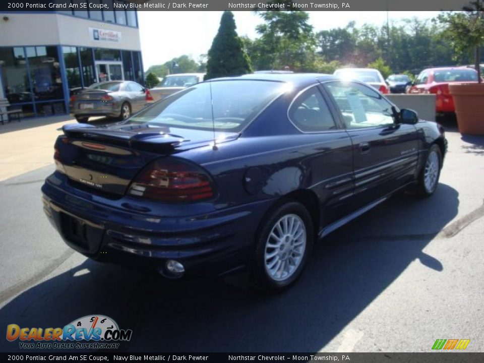 2000 Pontiac Grand Am SE Coupe Navy Blue Metallic / Dark Pewter Photo #3