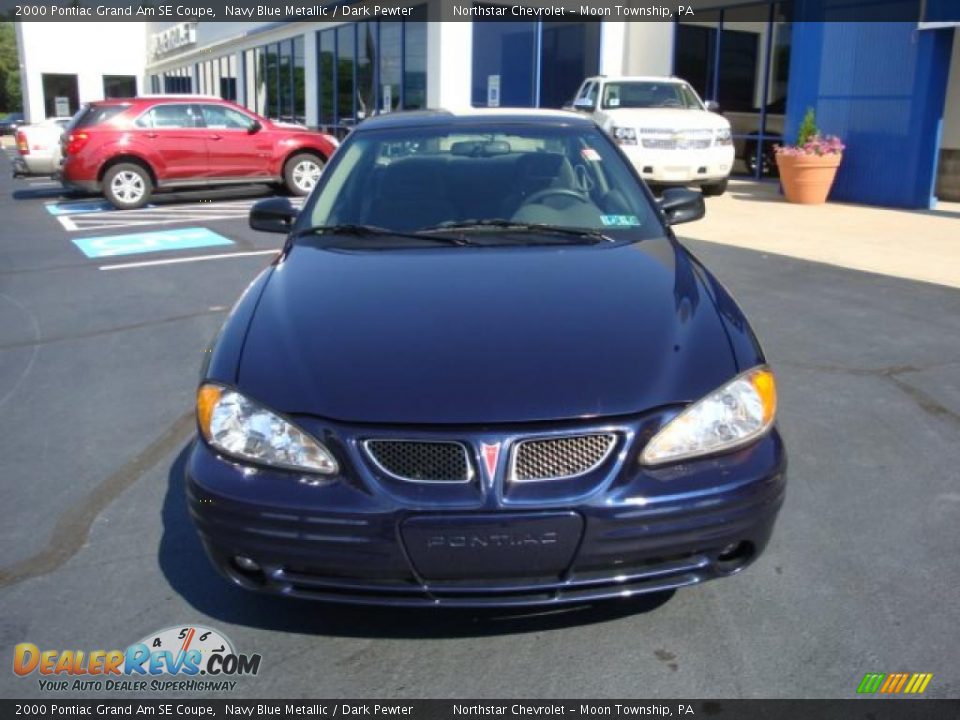 2000 Pontiac Grand Am SE Coupe Navy Blue Metallic / Dark Pewter Photo #8