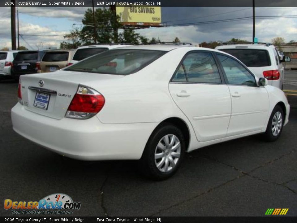 2006 Toyota Camry LE Super White / Beige Photo #3