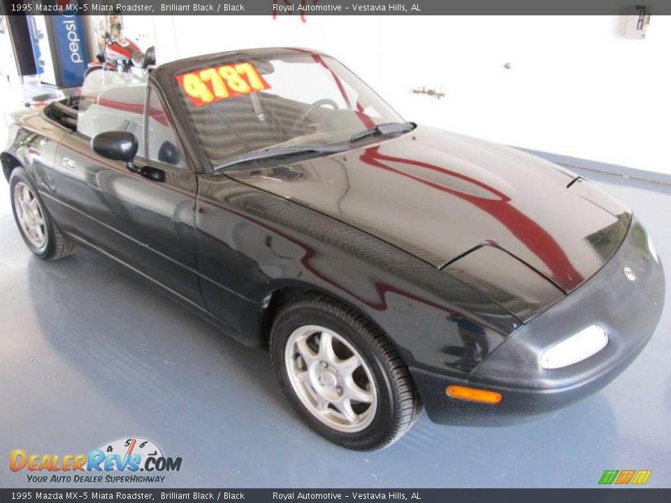 1995 Mazda MX-5 Miata Roadster Brilliant Black / Black Photo #1