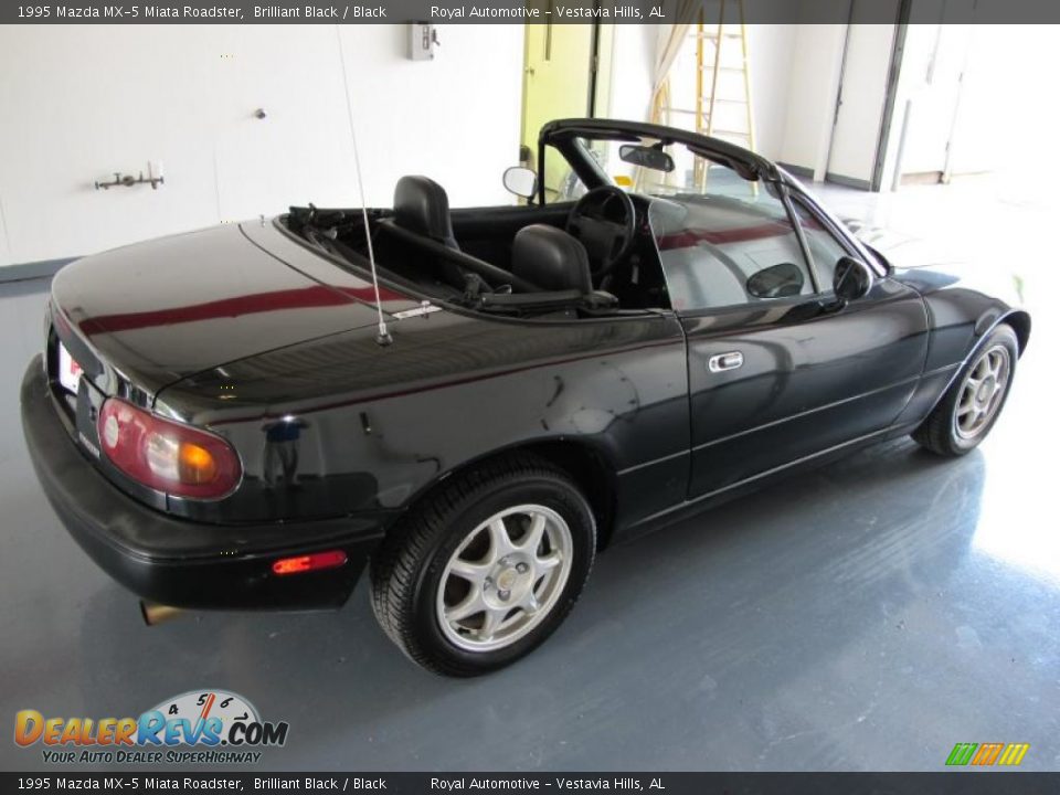 1995 Mazda MX-5 Miata Roadster Brilliant Black / Black Photo #6
