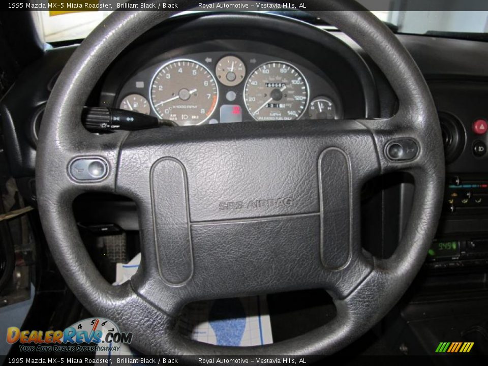 1995 Mazda MX-5 Miata Roadster Brilliant Black / Black Photo #14