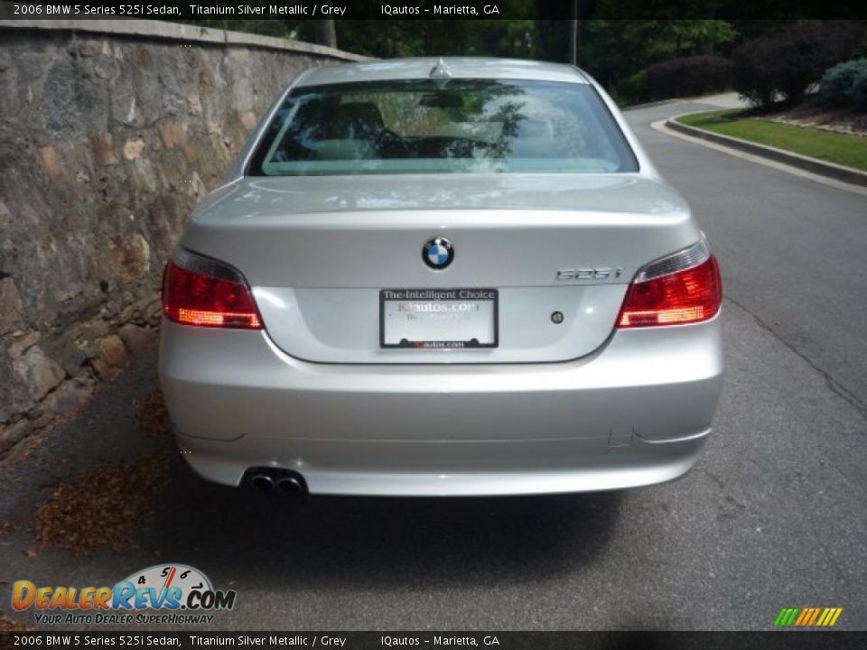 2006 BMW 5 Series 525i Sedan Titanium Silver Metallic / Grey Photo #2