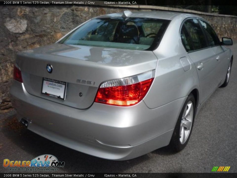 2006 BMW 5 Series 525i Sedan Titanium Silver Metallic / Grey Photo #3