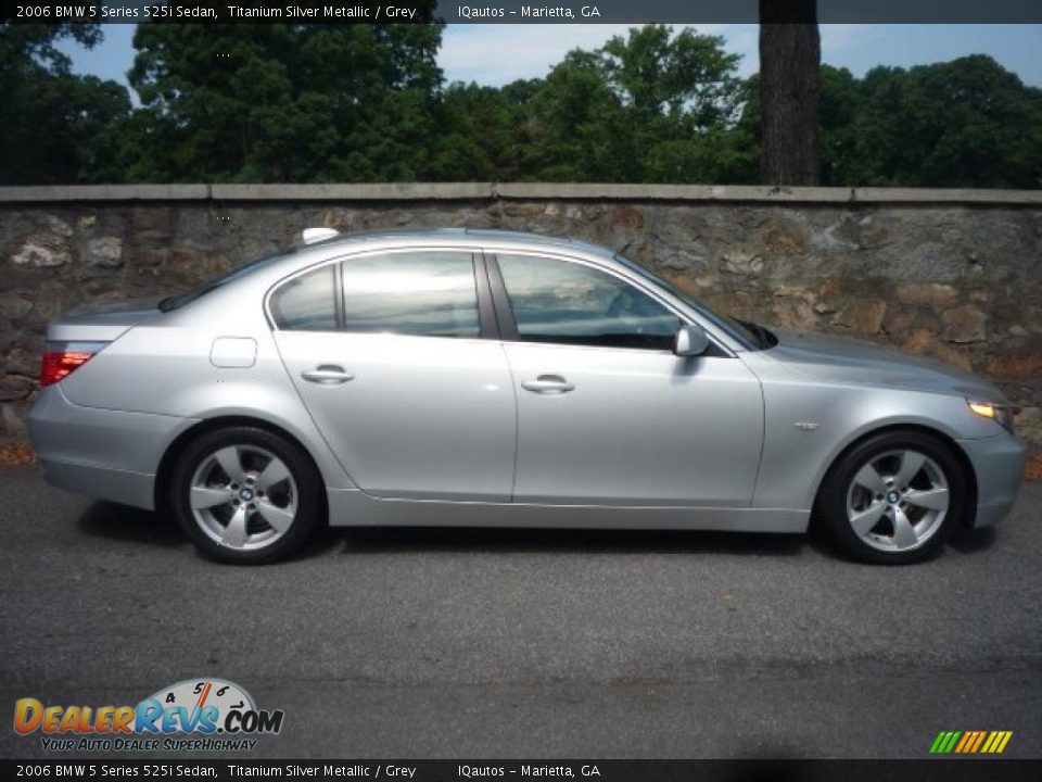 2006 BMW 5 Series 525i Sedan Titanium Silver Metallic / Grey Photo #4