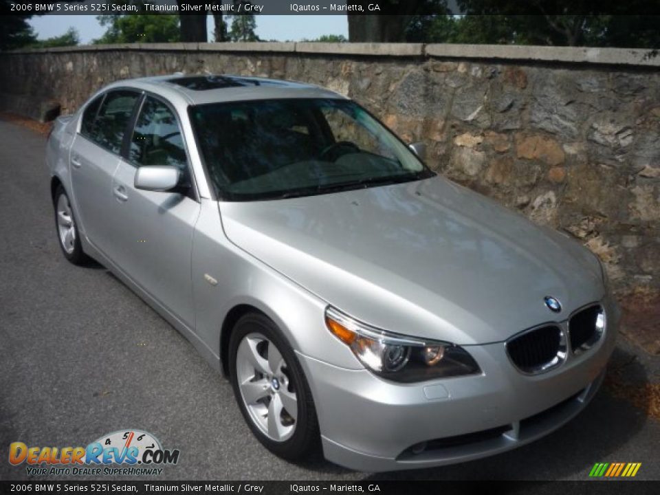 2006 BMW 5 Series 525i Sedan Titanium Silver Metallic / Grey Photo #5