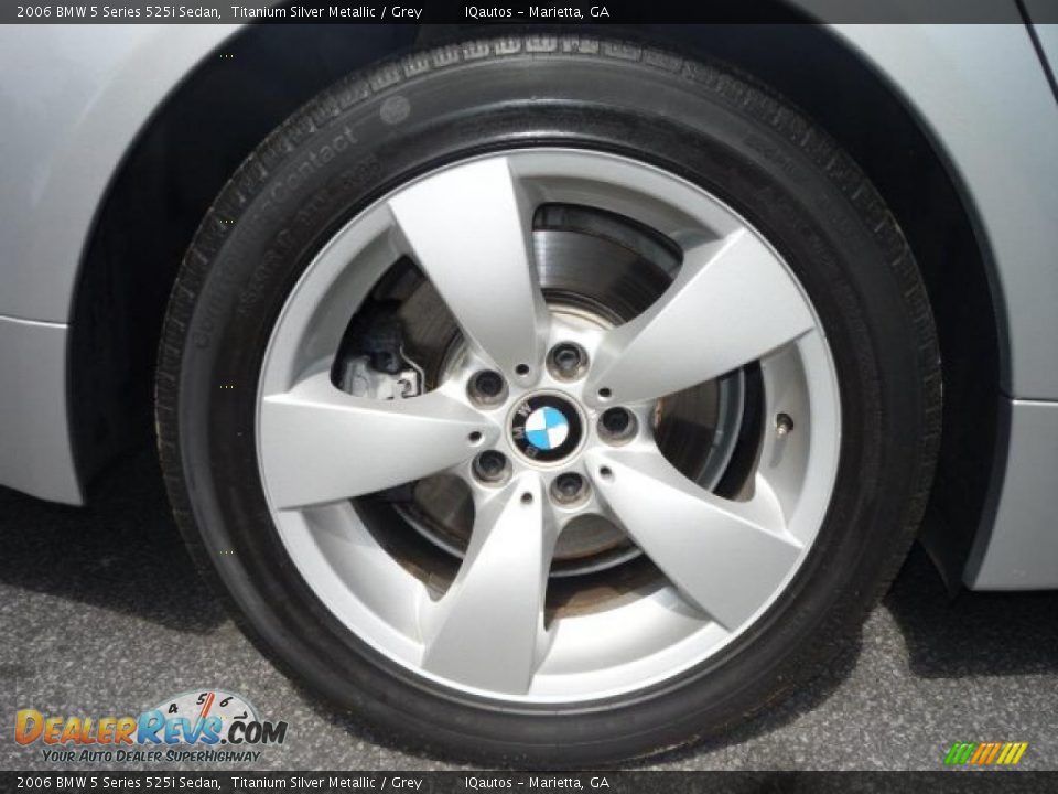 2006 BMW 5 Series 525i Sedan Titanium Silver Metallic / Grey Photo #9