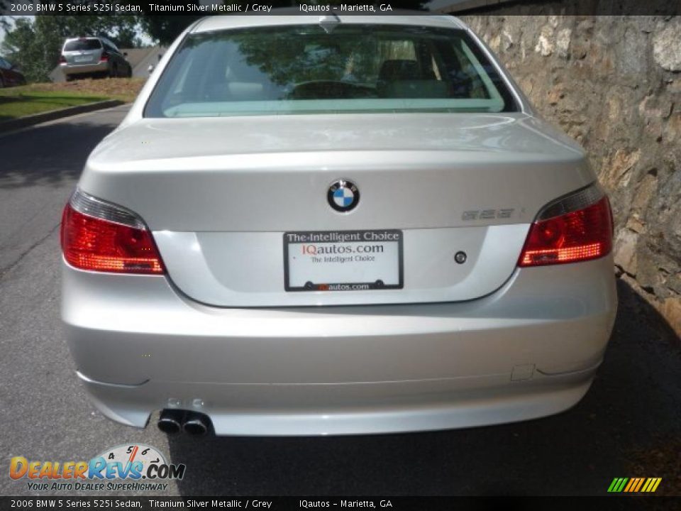 2006 BMW 5 Series 525i Sedan Titanium Silver Metallic / Grey Photo #12