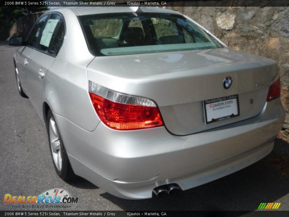 2006 BMW 5 Series 525i Sedan Titanium Silver Metallic / Grey Photo #13