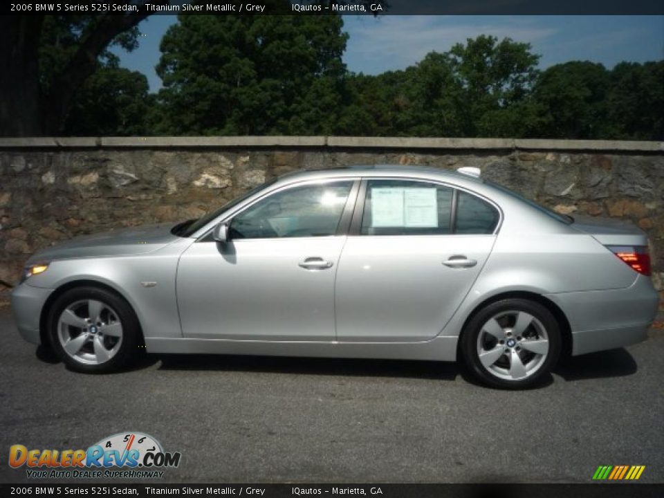 2006 BMW 5 Series 525i Sedan Titanium Silver Metallic / Grey Photo #14