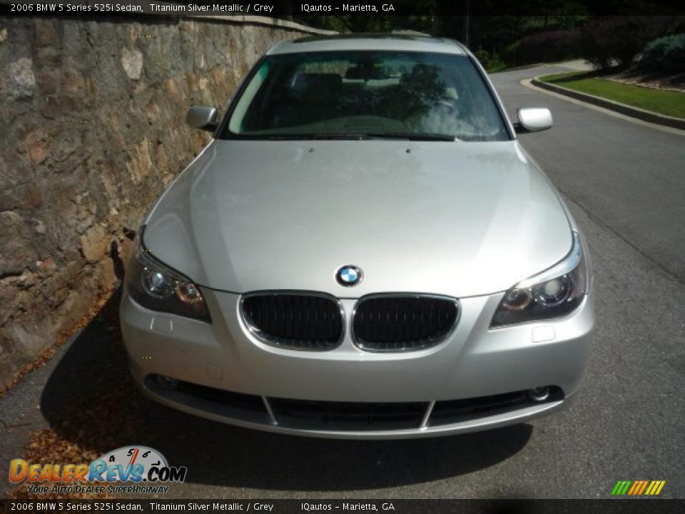 2006 BMW 5 Series 525i Sedan Titanium Silver Metallic / Grey Photo #17