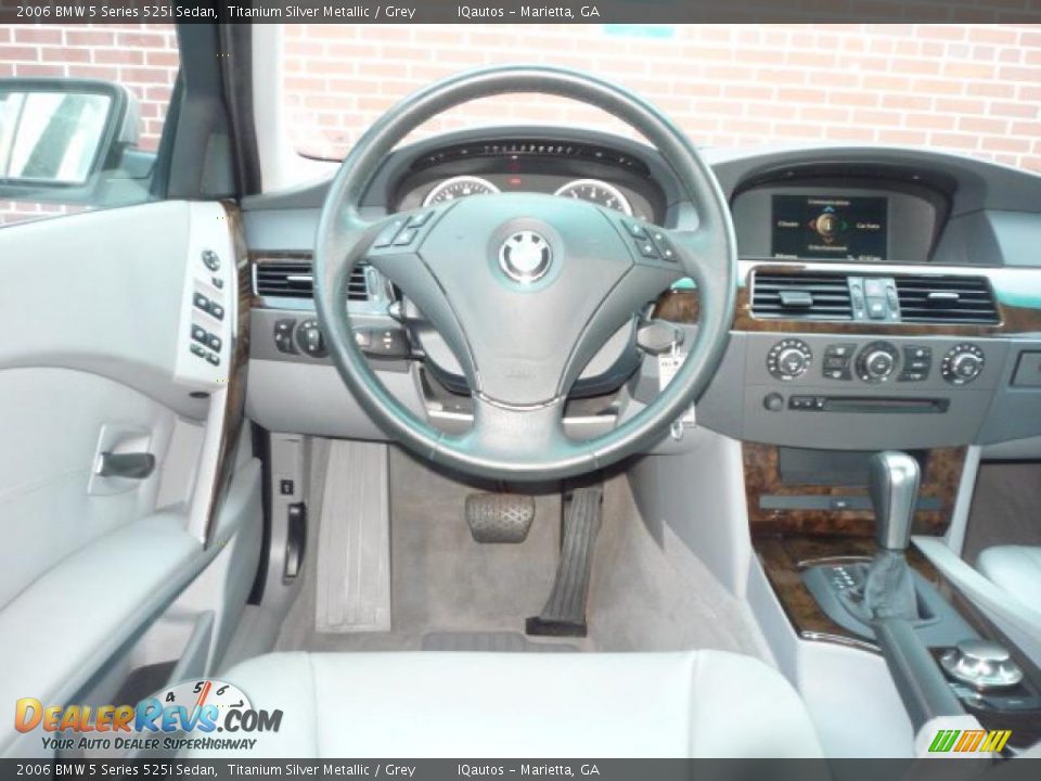 2006 BMW 5 Series 525i Sedan Titanium Silver Metallic / Grey Photo #21