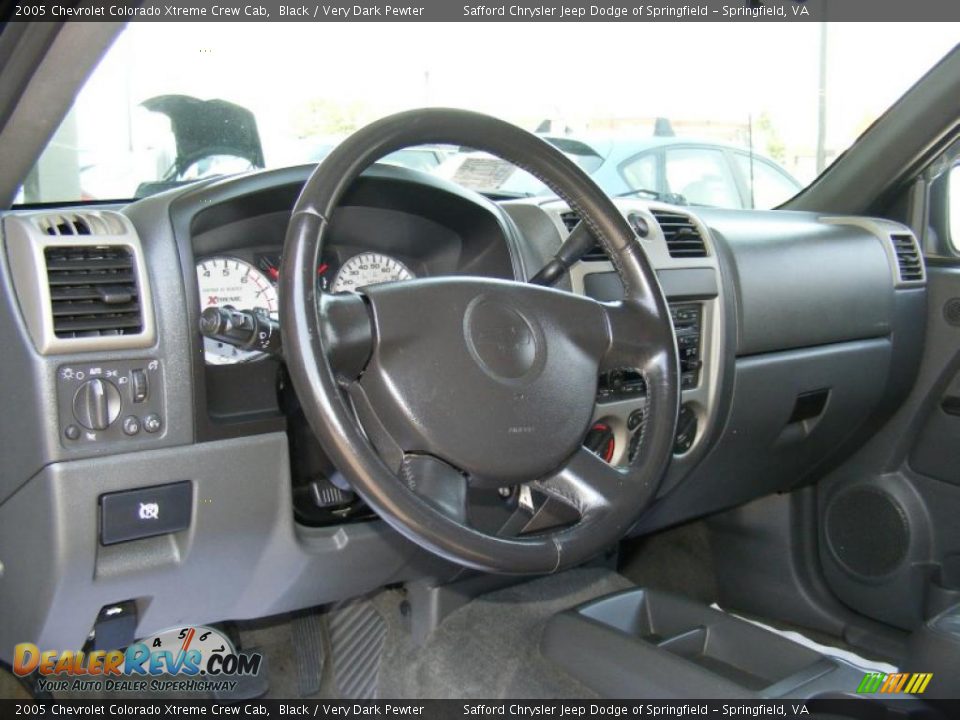 2005 Chevrolet Colorado Xtreme Crew Cab Black / Very Dark Pewter Photo #12