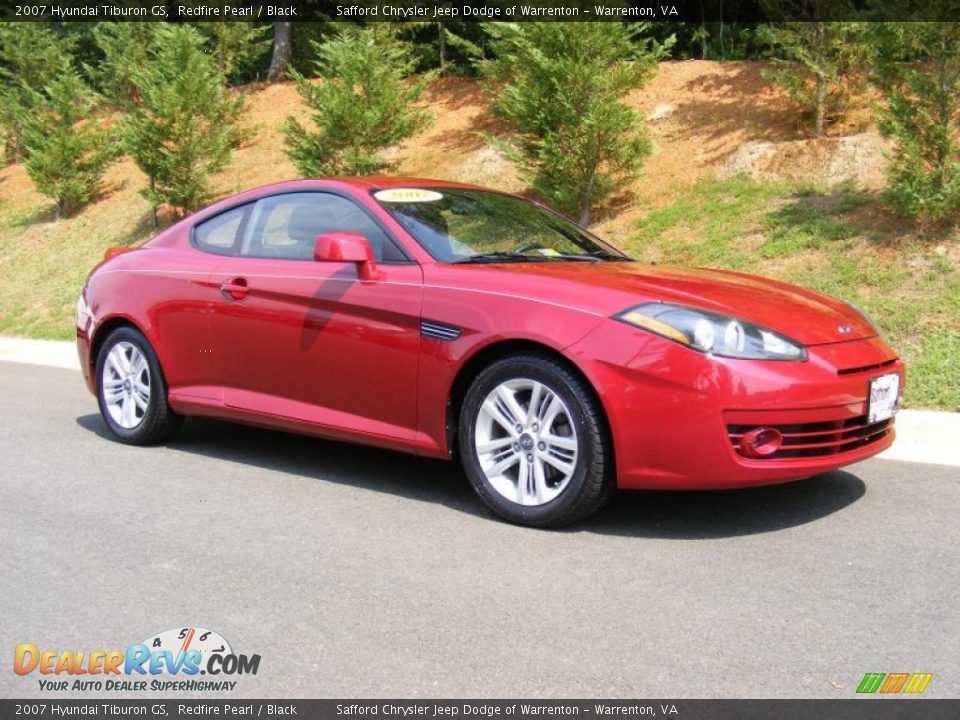 2007 Hyundai Tiburon GS Redfire Pearl / Black Photo #3