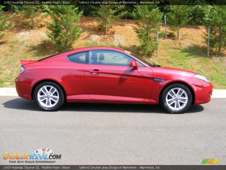 2007 Hyundai Tiburon GS Redfire Pearl / Black Photo #4