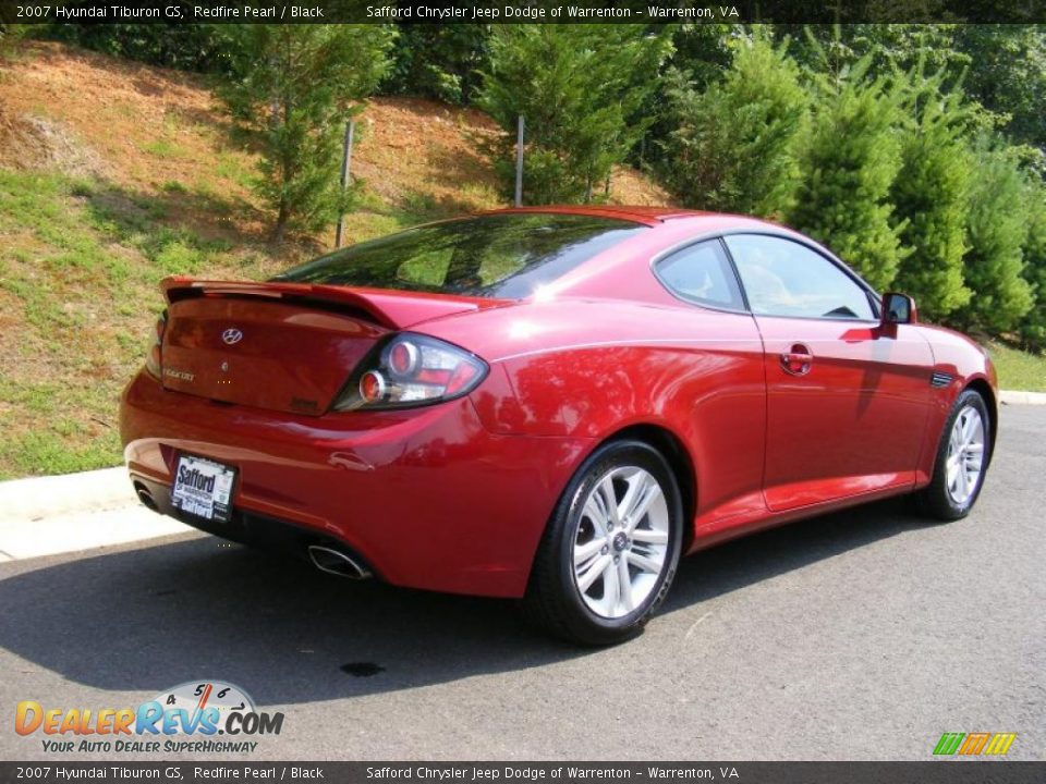 2007 Hyundai Tiburon GS Redfire Pearl / Black Photo #5