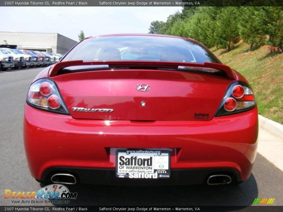 2007 Hyundai Tiburon GS Redfire Pearl / Black Photo #6