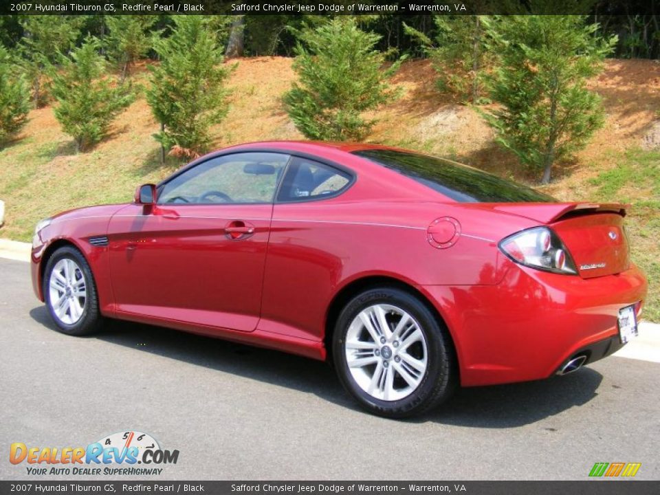 2007 Hyundai Tiburon GS Redfire Pearl / Black Photo #7