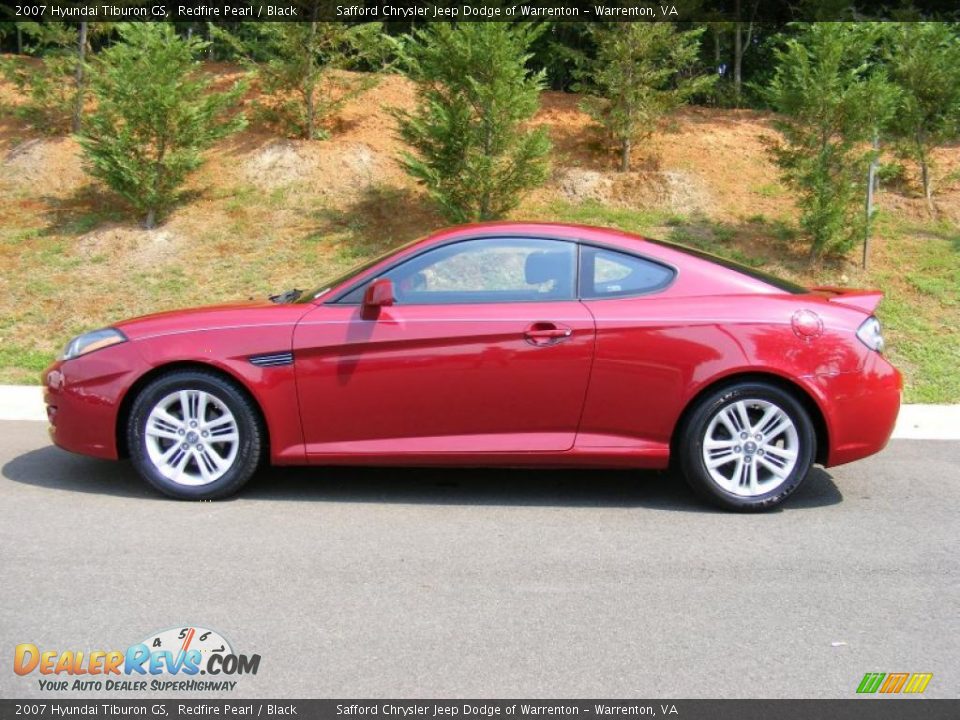 2007 Hyundai Tiburon GS Redfire Pearl / Black Photo #8