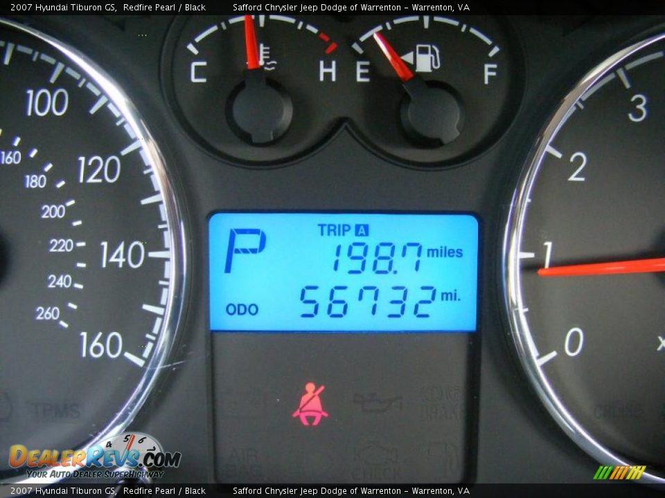 2007 Hyundai Tiburon GS Redfire Pearl / Black Photo #9