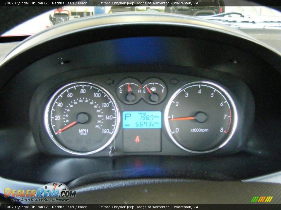 2007 Hyundai Tiburon GS Redfire Pearl / Black Photo #10