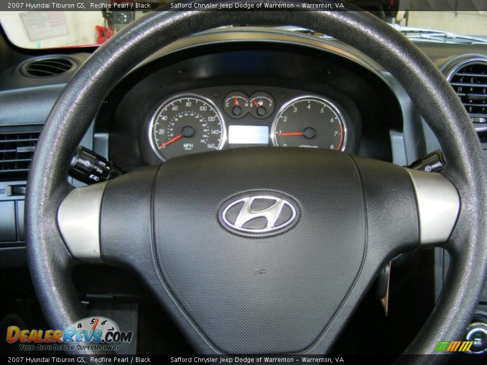 2007 Hyundai Tiburon GS Redfire Pearl / Black Photo #11