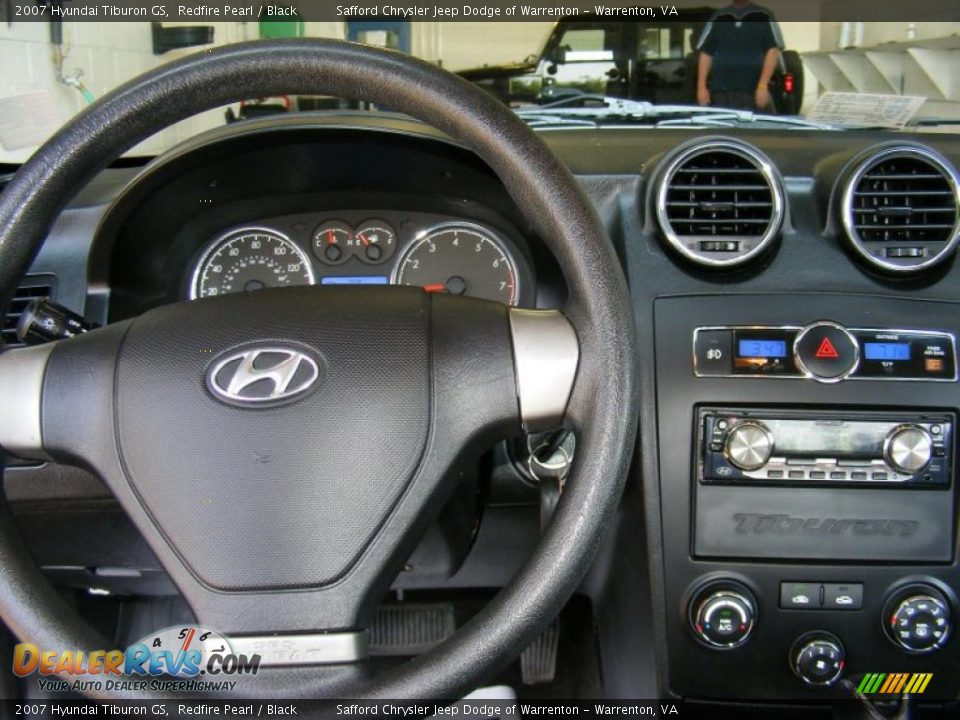 2007 Hyundai Tiburon GS Redfire Pearl / Black Photo #12
