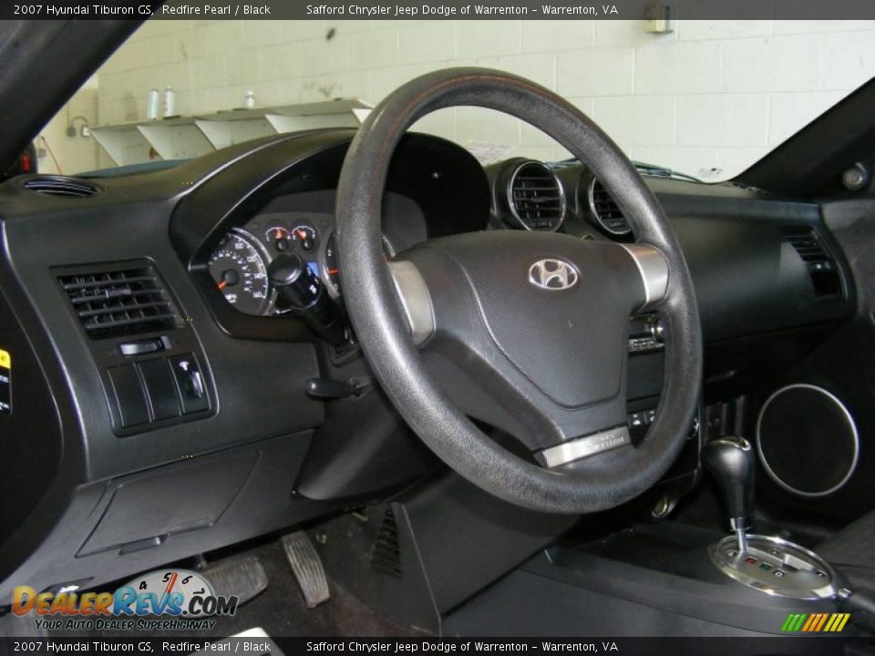 2007 Hyundai Tiburon GS Redfire Pearl / Black Photo #13