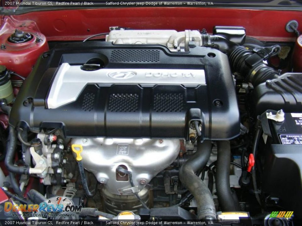 2007 Hyundai Tiburon GS Redfire Pearl / Black Photo #29