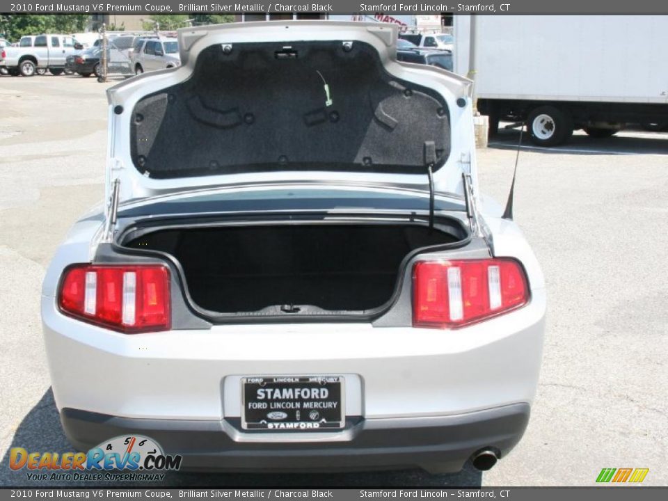 2010 Ford Mustang V6 Premium Coupe Brilliant Silver Metallic / Charcoal Black Photo #9
