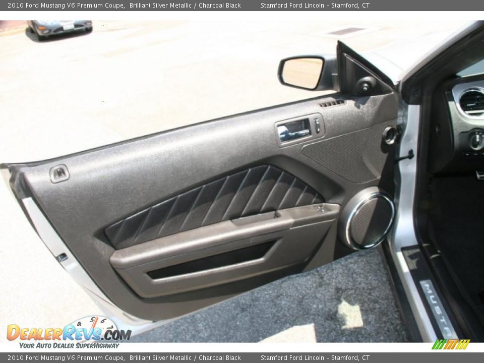 2010 Ford Mustang V6 Premium Coupe Brilliant Silver Metallic / Charcoal Black Photo #13