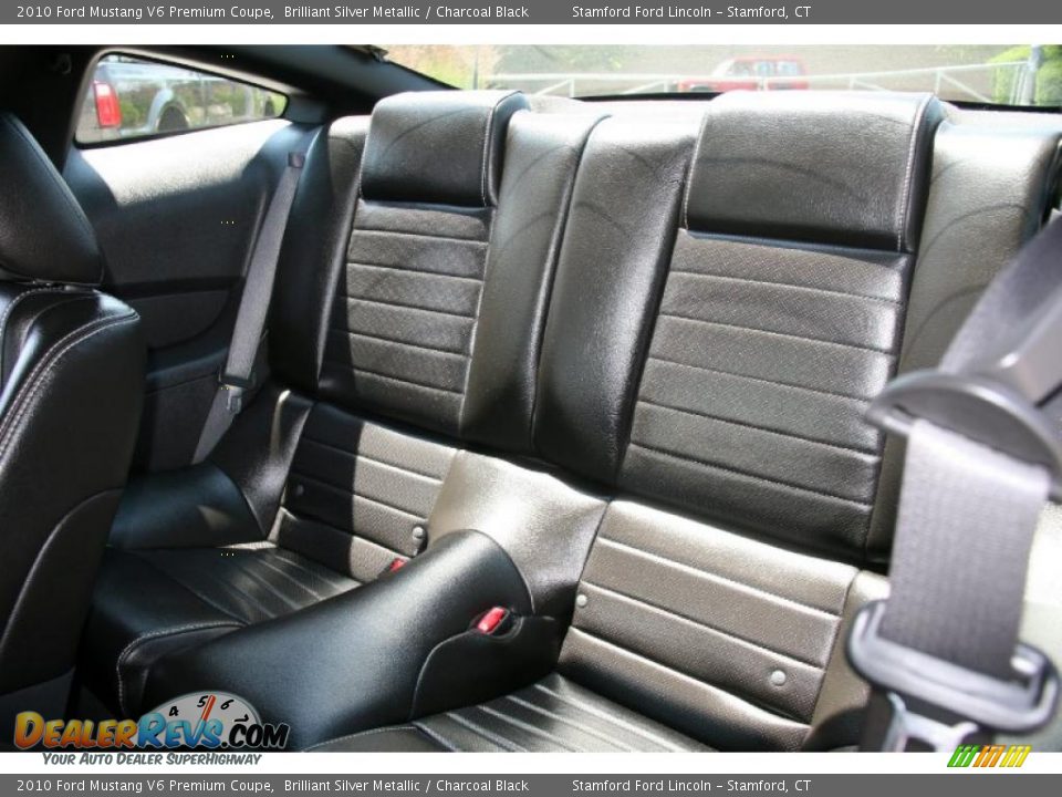 2010 Ford Mustang V6 Premium Coupe Brilliant Silver Metallic / Charcoal Black Photo #14