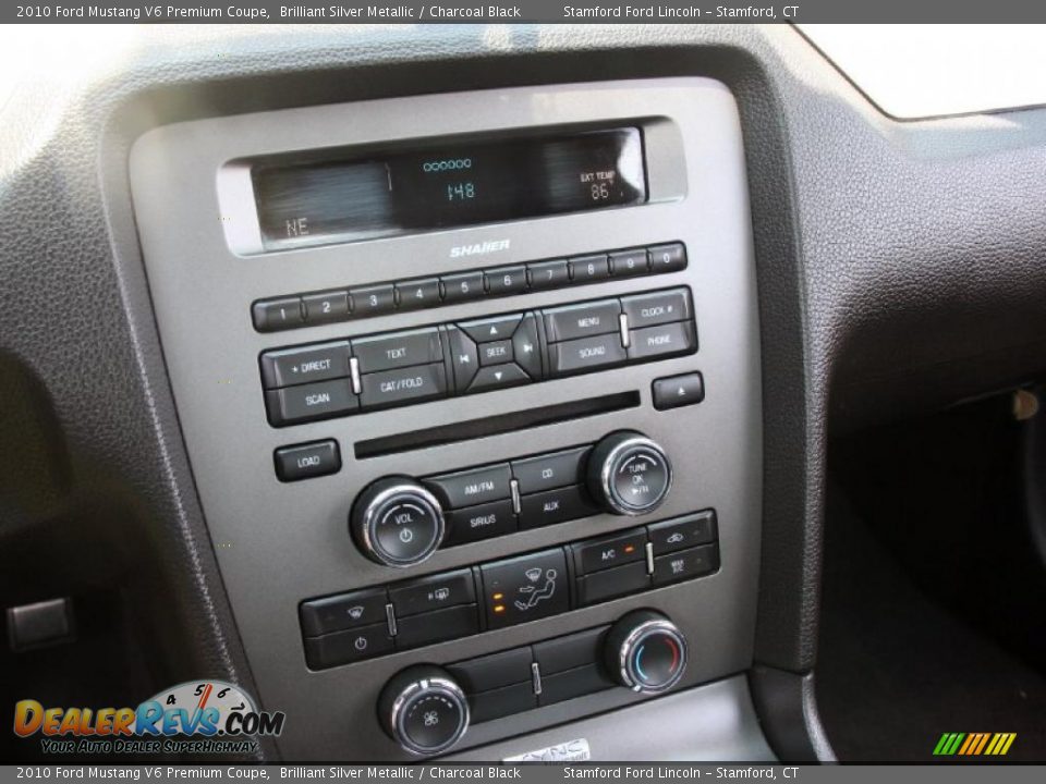 2010 Ford Mustang V6 Premium Coupe Brilliant Silver Metallic / Charcoal Black Photo #16