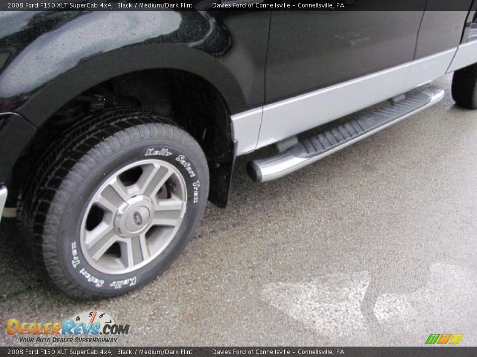 2008 Ford F150 XLT SuperCab 4x4 Black / Medium/Dark Flint Photo #3