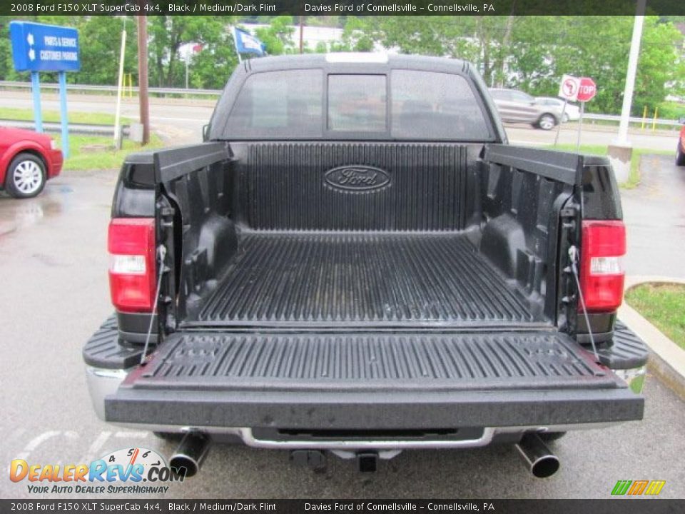 2008 Ford F150 XLT SuperCab 4x4 Black / Medium/Dark Flint Photo #6