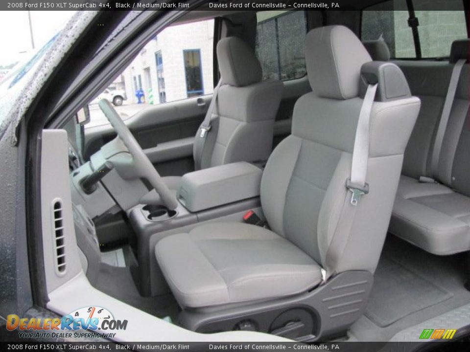 2008 Ford F150 XLT SuperCab 4x4 Black / Medium/Dark Flint Photo #8